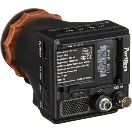 Portkeys LEYE SDI - wizjer elektroniczny SDI, HDMI, 4K, 3D LUT_Port ładowania i SDI_2